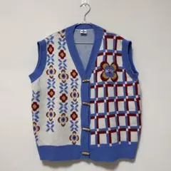 HOOK ニットベスト セーターベスト フラワー 花柄