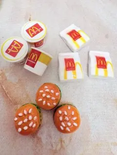 McDonald's ミニチュア デコパーツ 9点セットのサムネイル