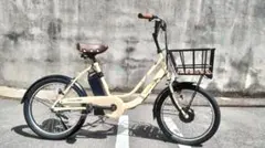 No 0901-2 電動自転車 丸石 ビューピッコリーノ 20インチ ベージュのサムネイル