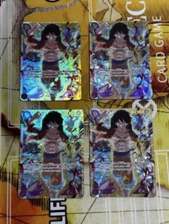 未使用品　ワンピースカード　4枚セット モンキー・D・ルフィ　SEC