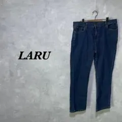 【大きいサイズ】LARU デニムパンツ ストレッチ ネイビーブルー 4470