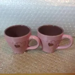 バレンタインマグカップ　ミニカップ　セット　スタバ風カップ２個
