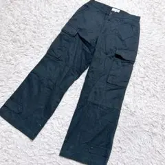 【c9763】MONO-MART カーゴパンツ　ブラックのサムネイル