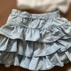 130 フリル　エニィファム　ズボン　フリルスカート　スカッツ　スカパン　デニム
