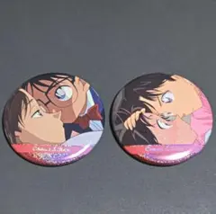 名探偵コナン ホログラム缶バッジ コナン 毛利蘭 2個セット　conan