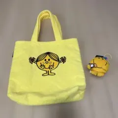 ミスターメンリトルミス　トートバッグ　マスコットキーホルダーは新品　２点セット