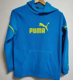 PUMA　フリース フード付きパーカー 青　160