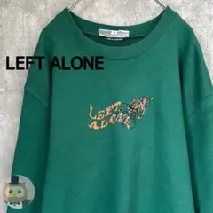 【人気カラー】LEFT ALONE 刺繍 スウェット トレーナー 古着