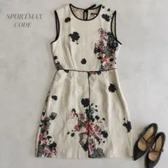 SPORTMAX CODE 花柄リネンワンピース Max Mara系　配色 Mのサムネイル