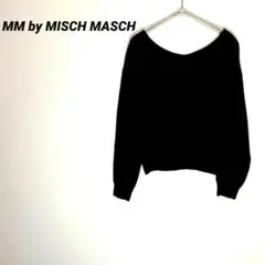4777U○​ミッシュマッシュ ニット M ブラック　長袖セーター　大人　黒　秋