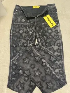 GUAPI スター柄 デニムパンツ ブラック　グアピのサムネイル