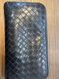 BOTTEGAVENETA イントレチャート 二つ折り財布 ブラックネロ メンズ