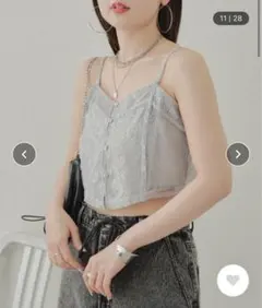 【chico】コンパクトランジェリーデザインキャミのサムネイル
