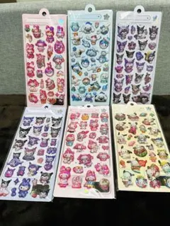 正規品 シナモロール ポチャッコ クロミ マイメロディ6枚セット