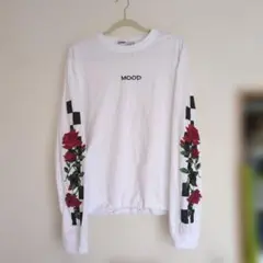 LEGENDA 薔薇刺繍 ロングTシャツ