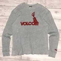 00s VOLCOM グレー 長袖カットソー ワッフル地 Y2Kのサムネイル