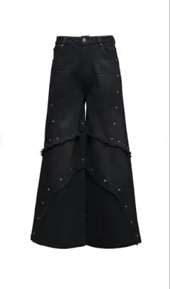 ル*ム様 Jent Louis Eyelet Baggy Denim pants jent louis Eyelet Baggy Denim pants - メルカリ