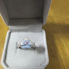 ANNA SUI花形リング 青　13号