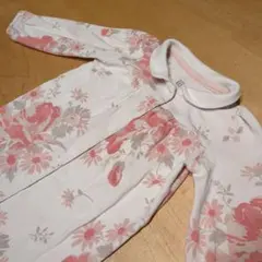 花柄ロンパース 長袖 ホワイト/ピンク　gap