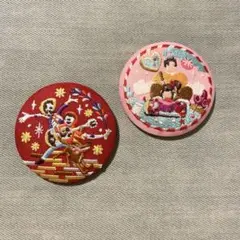 ディズニー／刺繍缶バッジ2個セット