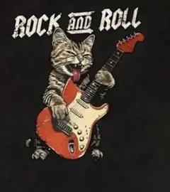 ロケンローール♪猫にゃん半袖Tシャツ レディース　M