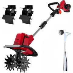 電動 耕運機 充電式 マキタ18V電池互換 耕幅255mm/深さ220mm - メルカリ