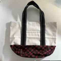 チェック柄トートバッグ