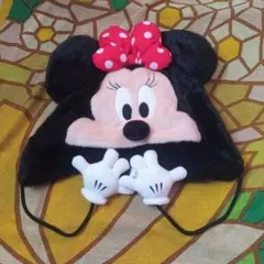 【美品】ミニーマウス ディズニー ファンキャップ 帽子 被り物 ミニー