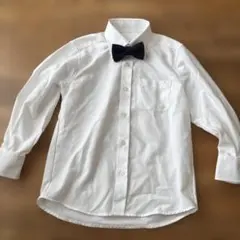ワイシャツ120サイズ　ＢＯＷ蝶ネクタイ付き