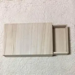 ☆新品、未使用 ☆木箱/スライド引き出し/小物入れ