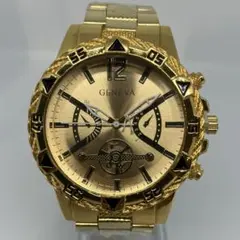 【新品】GENEVA 腕時計 ゴールド クォーツ【稼動品】