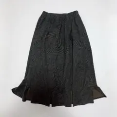 美品 ヨーガンレール 幾何学模様 コットンウールロングスカート サイズM