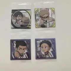 ハイキューウェハースシール　4枚 月島 蛍　山口 忠　東峰 旭　福永 招平