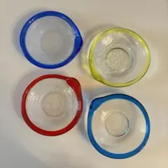 琉球ガラス カラフル小皿4個セット