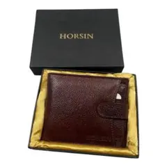 HORSIN 本革 二つ折り財布 カードケース付 新品 箱付き 財布 おしゃれのサムネイル