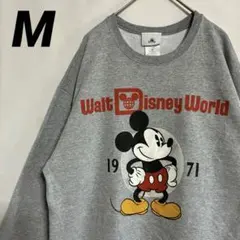 古着 USA古着 スウェット　ディズニー　グレー　M オールドミッキー