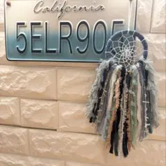 車やインテリアに★ ドリームキャッチャー ミニ　ブルー