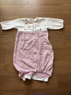 【ファミリア　ツーウェイ・ドレスオール 白赤ストライプ】