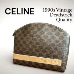 ほぼ新品 セリーヌ ポーチ マカダム トリオンフ ヴィンテージ M001/1