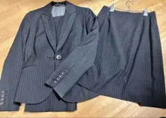 P.S.F.A ブラック ストライプ ビジネススーツ