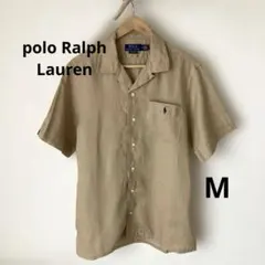 極美品✳︎ポロラルフローレン現行リネン麻オープンカラーシャツ半袖 