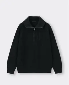 GU ジーユー　ローゲージハーフジップセーター