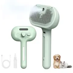 ペット用ブラシ　犬用ブラシ 猫ブラシ 抜け毛取り　スリッカーブラシ　グリーン　緑