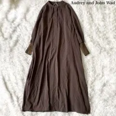 Audrey and John Wad リブ付ラグランスリーブロングワンピース