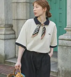 PENNEYS 別注 THE FOX ロゴ ワッペン刺繍鹿の子配色ポロシャツ