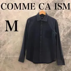 【極美品】COMME CA ISM シャツ M ネイビー ブルー メンズ 長袖