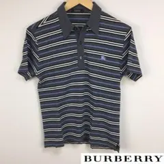 美品 BURBERRY BLACK LABEL 半袖ポロシャツ グレー サイズ2
