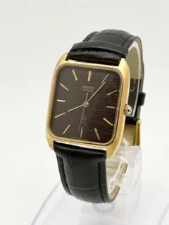 SEIKO Quartz 7830-5000 ゴールド スクエア 新品電池
