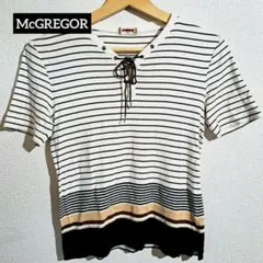McGREGOR マックレガー コットン ボーダー 半袖 シャツ トップス L