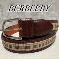 BURBERRY バーバリー ベルト ノバチェック ホース メンズ リバーシブル